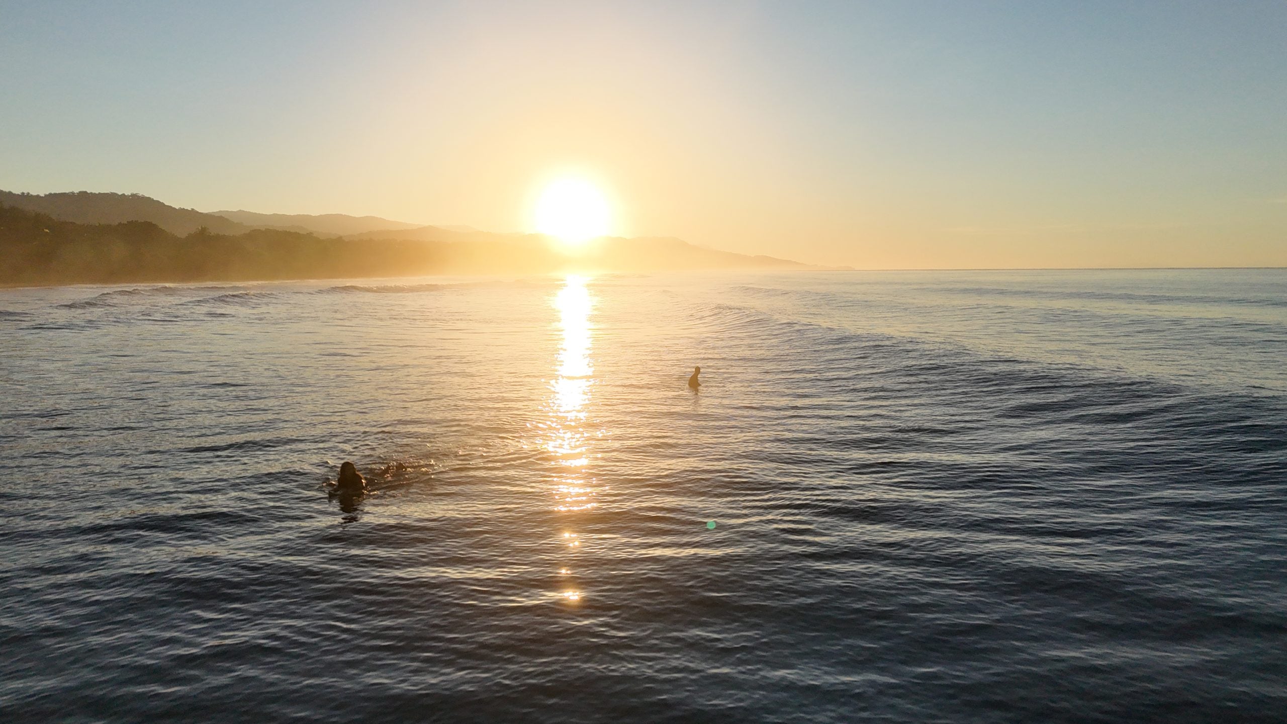 Sunset surf session at Kalon Surf Resort in Costa Rica
